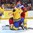 MONTREAL, CANADA - JANUARY 5: Sweden's Felix Sandstrom #16 gets tangled up with Russia's Yegor Rykov #28 during bronze medal game action at the 2017 IIHF World Junior Championship. (Photo by Matt Zambonin/HHOF-IIHF Images)

